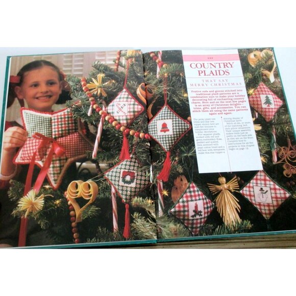 Better Homes & Gardens Christmas Cross-Stitch Book Holiday Ornaments Home Decor - Picture 3 of 3